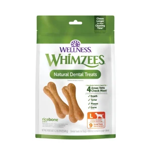 Whimzees Large Rice Bone Dental Chew Dog Treats