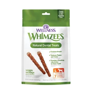 Whimzees Veggie Sausage Dental Chew Dog Treats