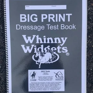 Whinny Widgets® Big Print Dressage Test Book (2023-2027)
