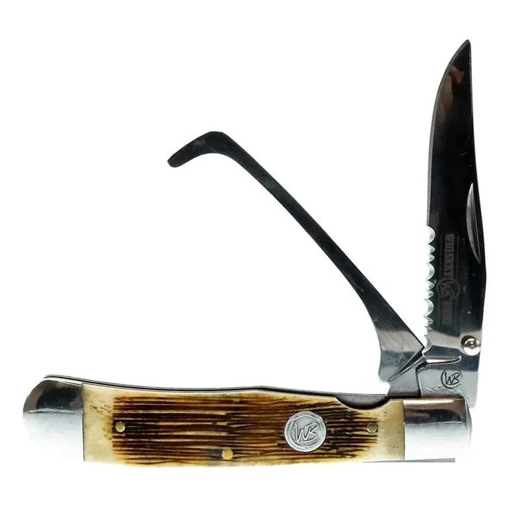 Whiskey Bent Knives Sawmill Natural Bone Hoof pick Knife
