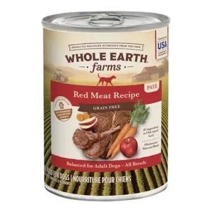 Whole earth Farms Dog Grain Free Red Meat 12.7oz. (Case Of 12)