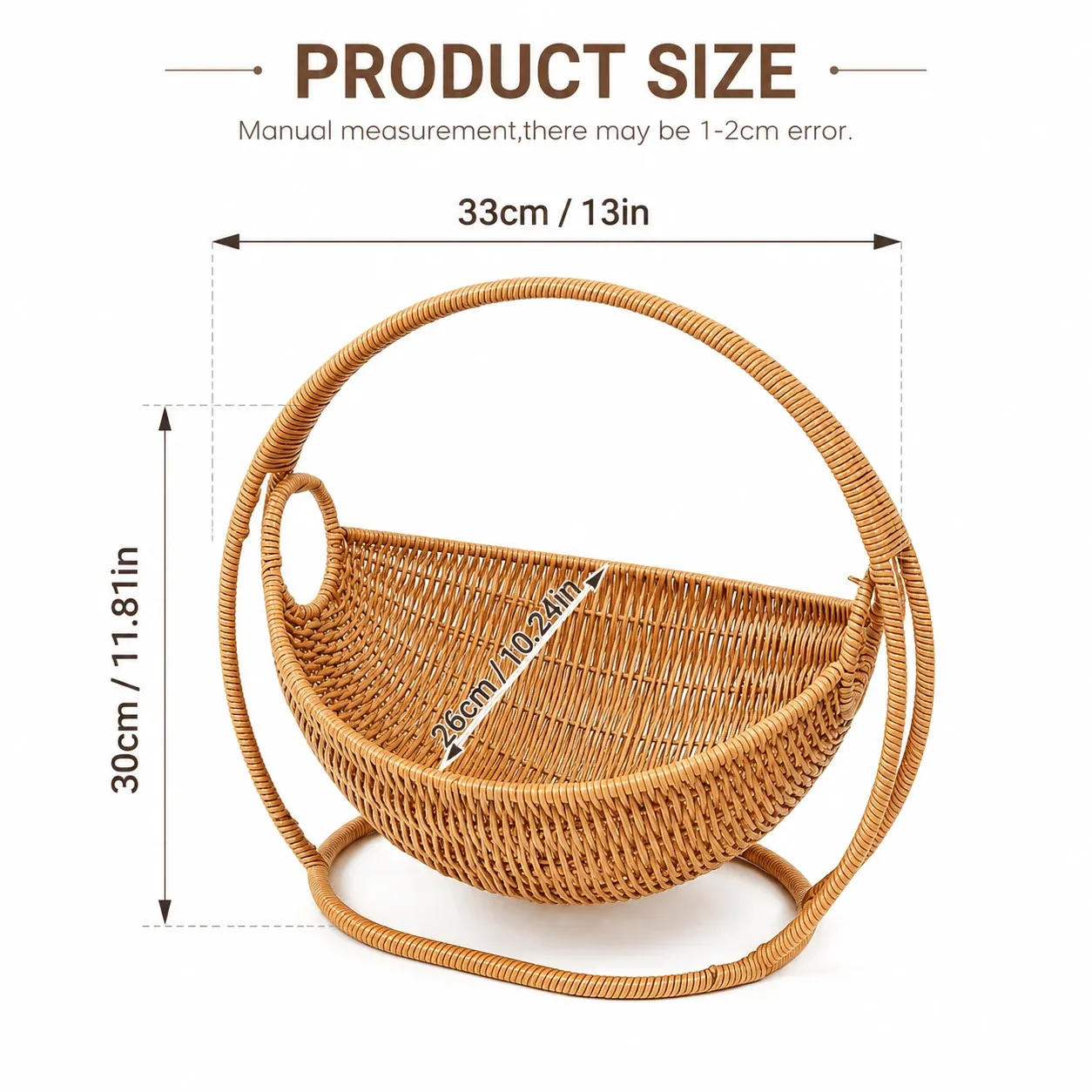 Wicker Hanging Cat Bed with Stand - Image 2