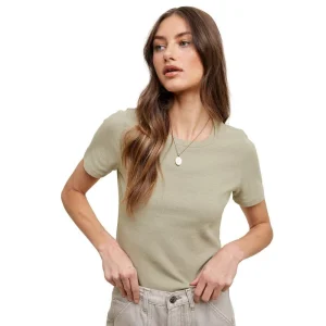 Wishlist Women's Short Sleeve Olive Bodysuit