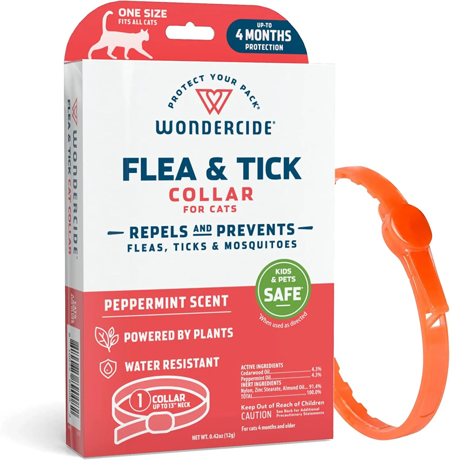 Wondercide Flea and Tick Cat Collar for Cats-Peppermint
