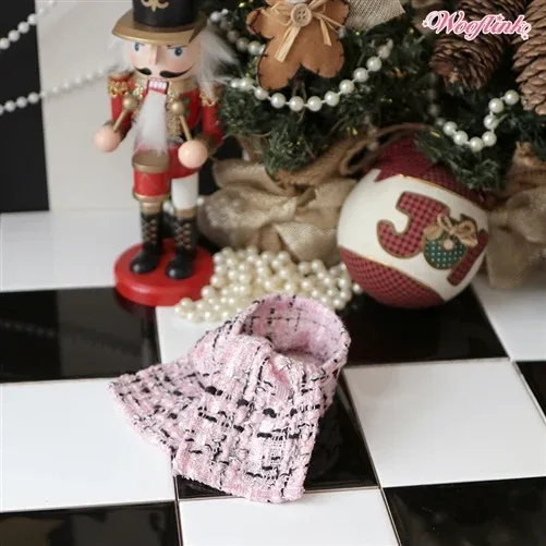 Wooflink Tweed Scarf - Pink