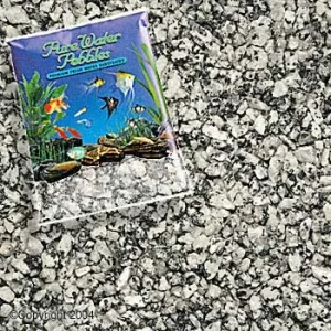 World Wide Imports Pure Water Pebbles Premium Fresh Water Substrates Silver Mist 2/25lb {L-b}