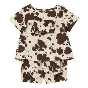 Wrangler Baby Girl Cowhide Top and Bloomer Set