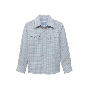 Wrangler Boy's 20X Blue Multi Shirt