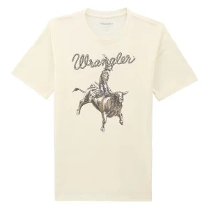 Wrangler Boy's Bucking Bull White Tee Shirt