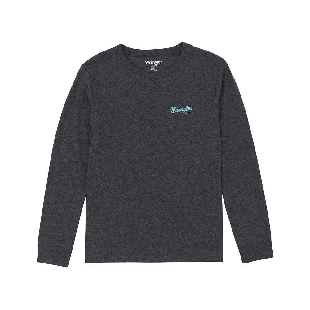 Wrangler Boy's Caviar Long Live Cowboys Long Sleeve Tee Shirt - Image 2