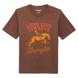 Wrangler Boy's Long Live Cowboys Rocky Road Tee Shirt