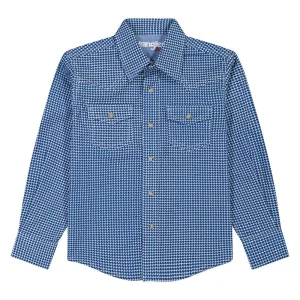 Wrangler Boy's Navy Geometric Print Shirt