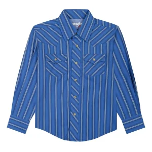 Wrangler Boy's Navy Stripe Shirt