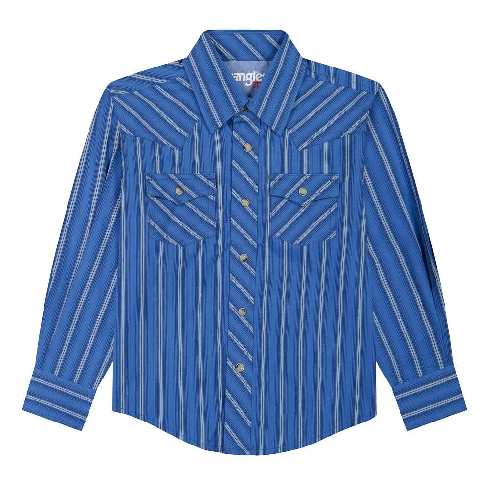 Wrangler Boy's Navy Stripe Shirt