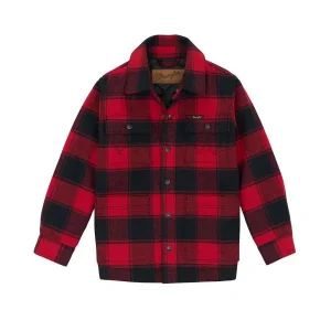 Wrangler Boy's Red Buffalo Flannel Shirt Jacket
