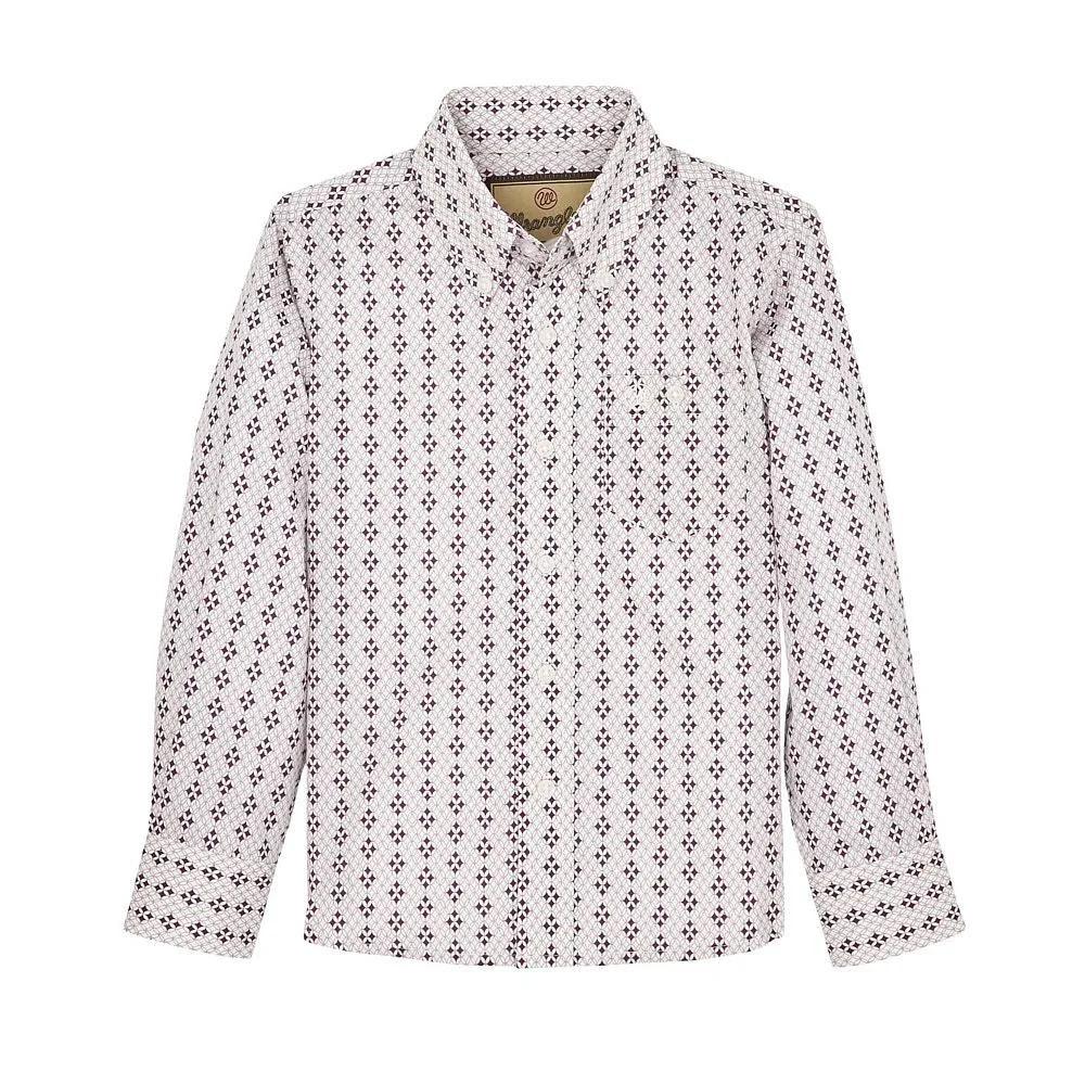 Wrangler Boy's Sangria Classic Long Sleeve Shirt
