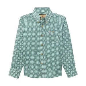 Wrangler Boy's Turquoise Button Shirt