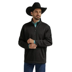 Wrangler George Strait Quarter Zip Smooth Steel Pullover