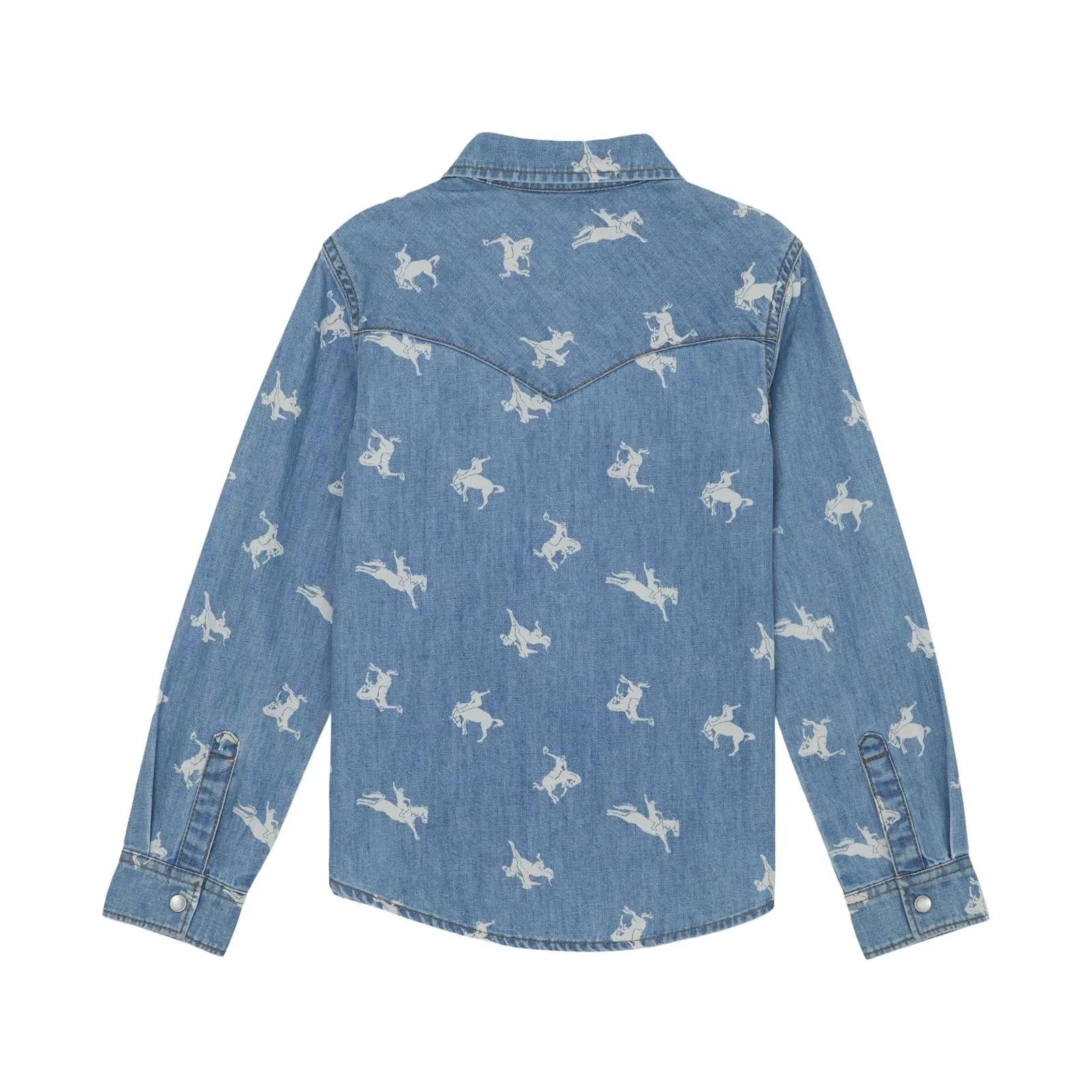 Wrangler Girls' Bucking Horse Denim Shirt - Image 2