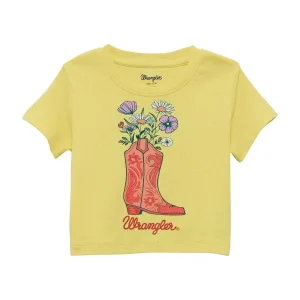 Wrangler Girl's Floral Boot Tee Shirt