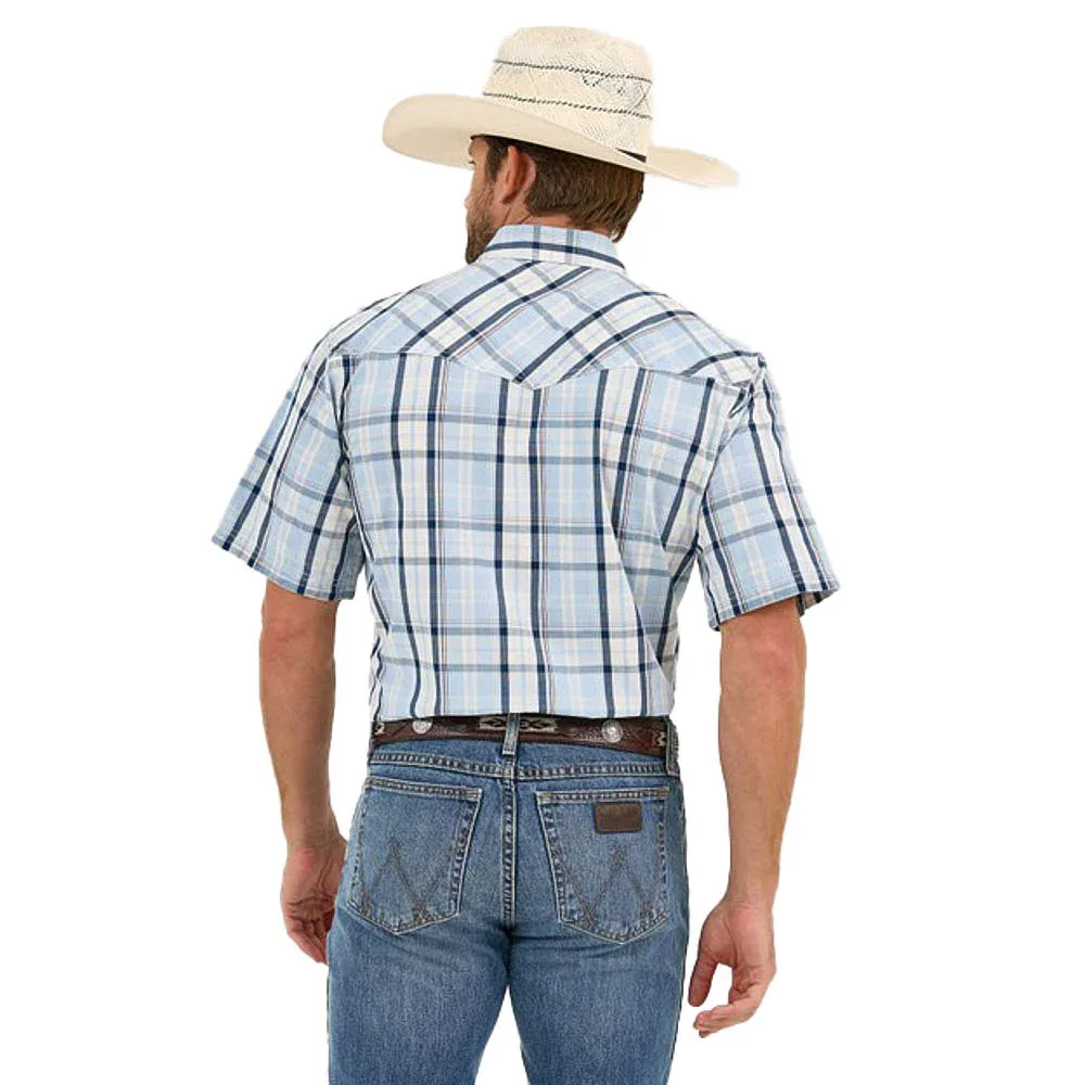 Wrangler Mens 20X Comfort White/Blue Shirt - Image 2