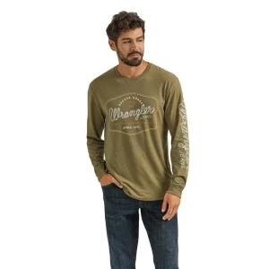 Wrangler Men's Graphite Long Sleeve Tee