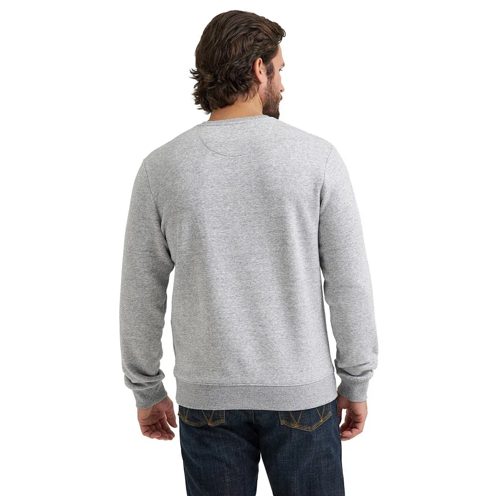 Wrangler Men's Grey Mele Heather 1947 Country Pullover - Image 2