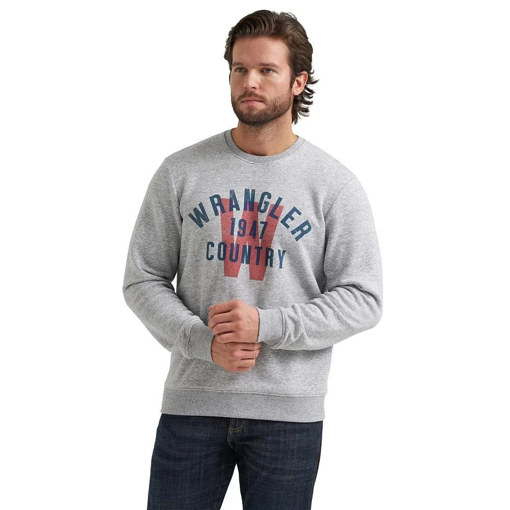 Wrangler Men's Grey Mele Heather 1947 Country Pullover