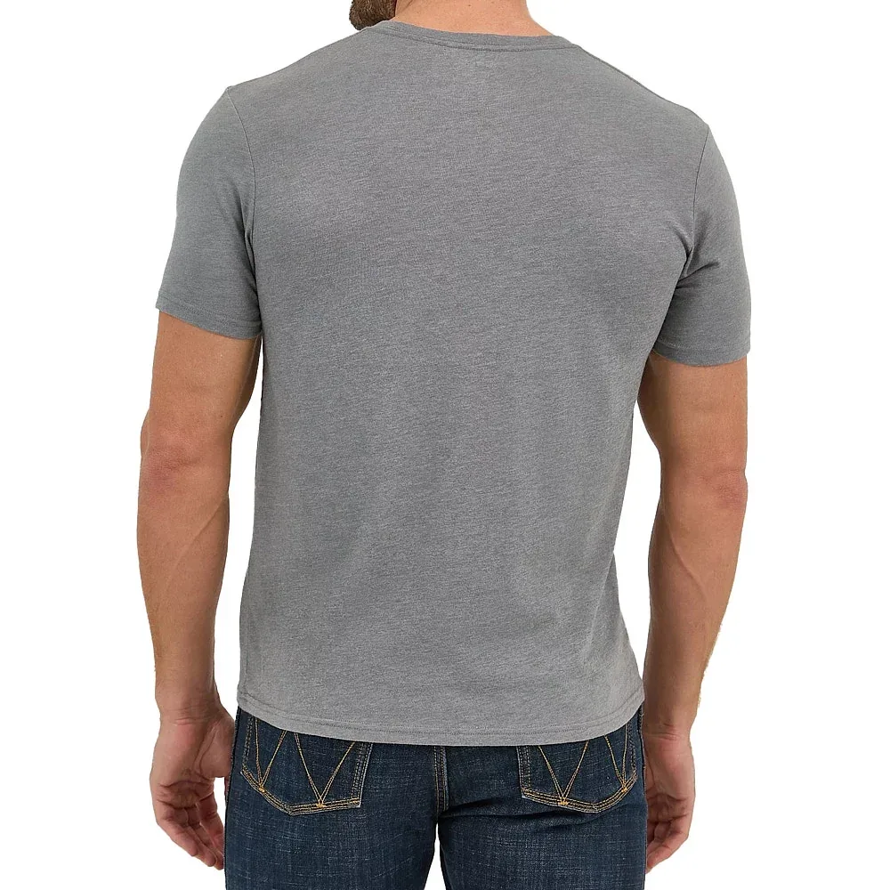 Wrangler Men's Logo Roper Pewter Tee - Image 2