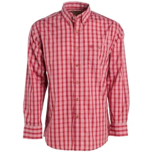 Wrangler Men's Red Plaid Button Down