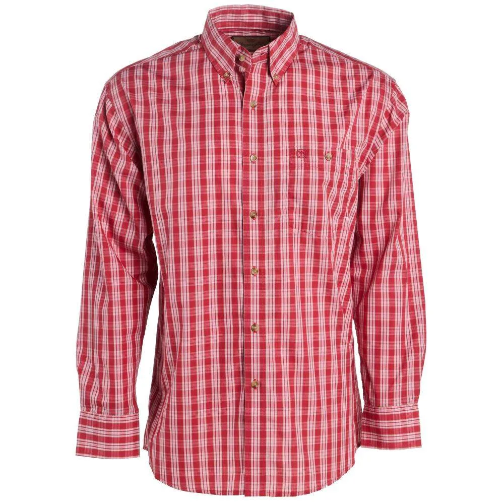 Wrangler Men's Red Plaid Button Down
