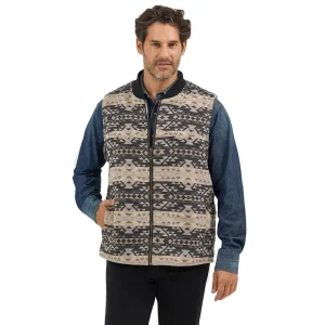 Wrangler Men's Sherpa Lined Jacquard Vest