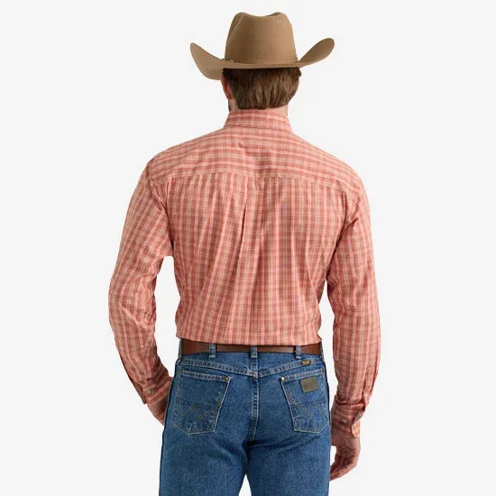 Wrangler Mens Sienna Plaid Long Sleeve Button Shirt - Image 2