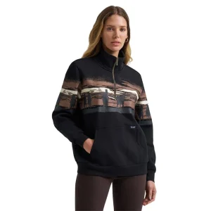 Wrangler Women's Black Horizon 1/4 Zip Pullover