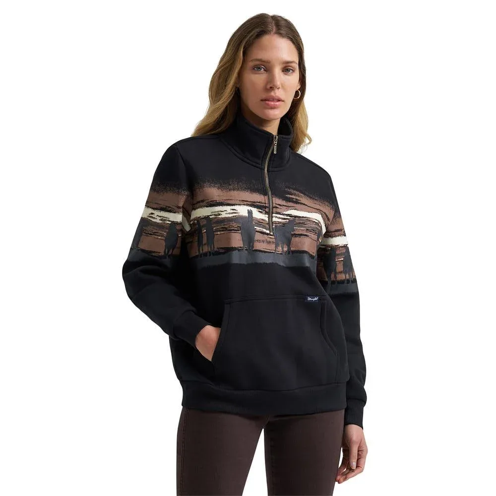 Wrangler Women's Black Horizon 1/4 Zip Pullover