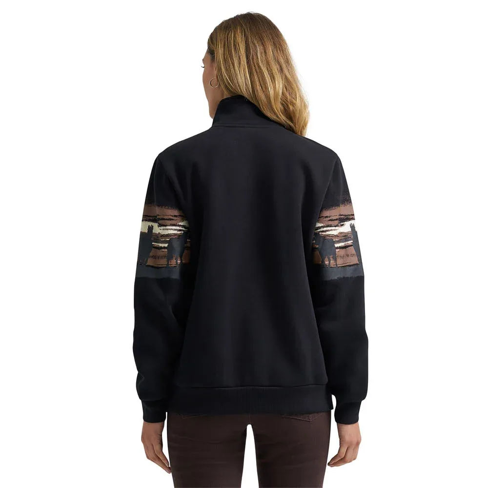 Wrangler Women's Black Horizon 1/4 Zip Pullover - Image 2