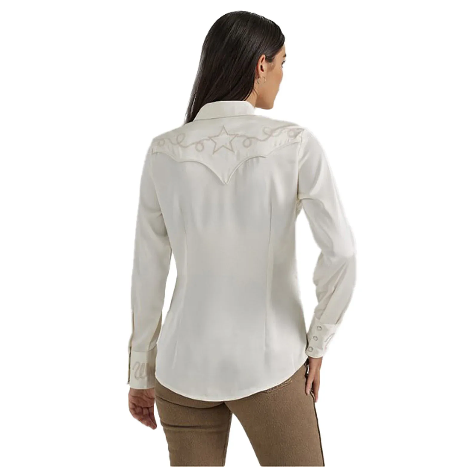 Wrangler Womens Retro Snap Embroidered Shirt - Image 2