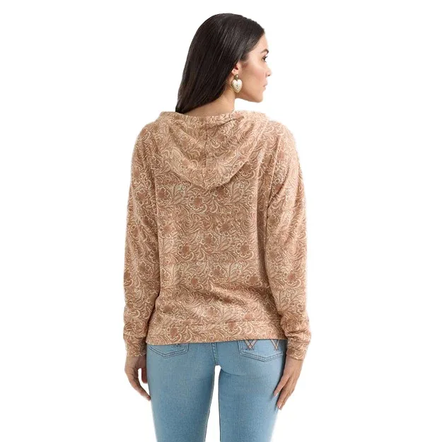 Wrangler Womens Tan Relaxed Hoodie - Image 2