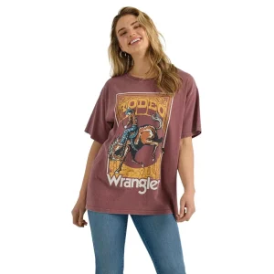 Wrangler Womens Wild Ginger Retro Oversized Short Sleeve Shirt