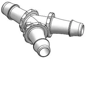 Y Hose Barb Connectors, 5/8" Insert