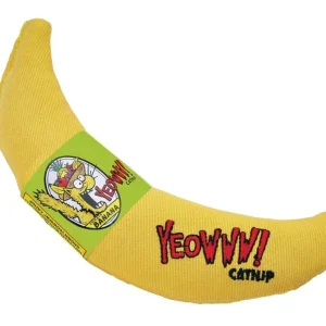 Yeowww! Banana Catnip Cat Toy Yellow 7 in