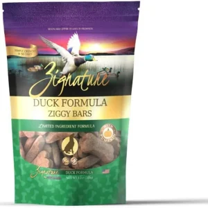 Zignature Dog Ziggy Bar Dog Treat Duck, 12 oz