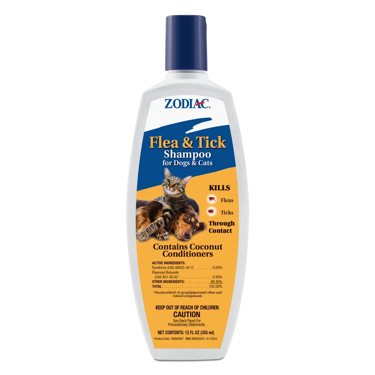 Zodiac Flea and Tick Shampoo for Dogs and Cats 12 ounces