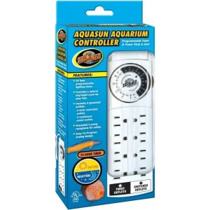 Zoo Med AquaSun Aquarium Controller Timer and Power Strip White, 1ea