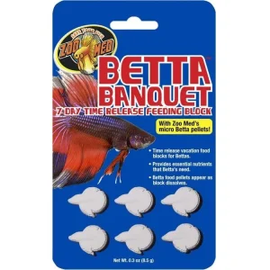 Zoo Med Betta Banquet 7 Day Release Fish Feeding Block 1ea/0.3 oz