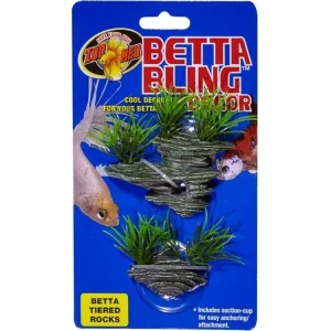 Zoo Med Betta Bling Tiered Rocks Green, Grey, 1ea