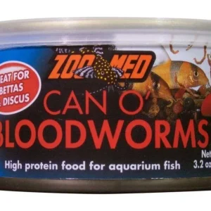 Zoo Med Can O' Bloodworms Freeze-Dried Fish Food 1ea/3.2 oz