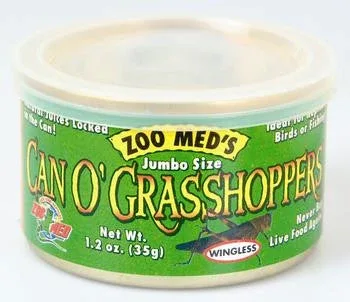 Zoo Med Can O' Grasshoppers Reptile Wet Food 1.2 oz