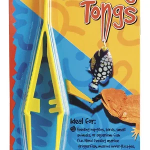 Zoo Med Deluxe High Quality Feeding Tongs Yellow 6 in