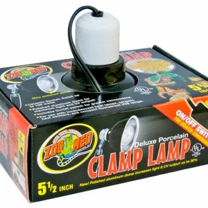 Zoo Med Deluxe Porcelain Clamp Lamp Fixture Black 5.5 in